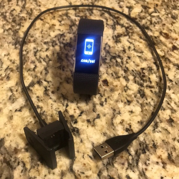 Fitbit Charge 2, Black Band + USB Cradle Charger - Picture 5 of 5